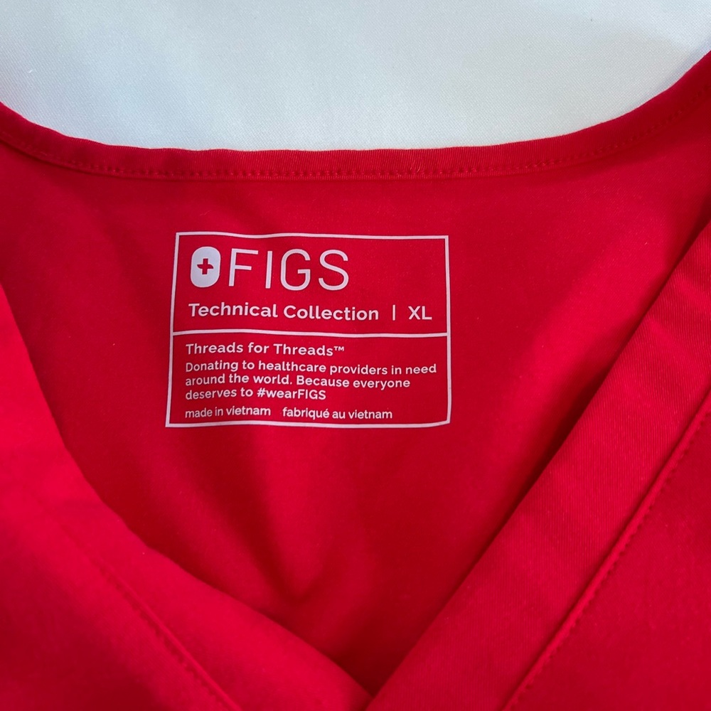 FIGS Red Scrub Top